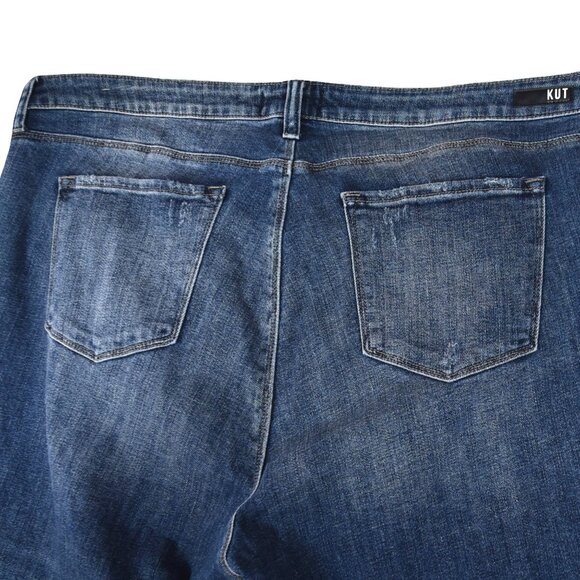 KUT Reese Jeans 20W Ankle Raw Hem Straight Fit - Picture 3 of 9